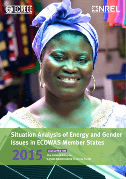 Situation Analysis of Energy and Gender Issues in - ECOW-GEN