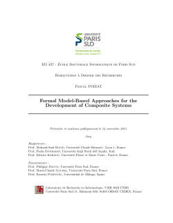 Formal Model-Based Approaches for the Development of Composite