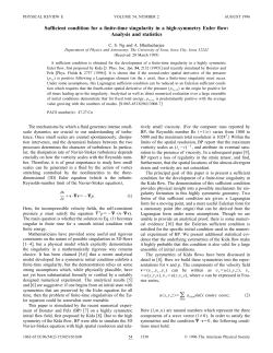 Sufficient condition for a finite-time singularity in a high