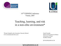Teaching, learning and risk in a non