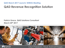 QAD Revenue Recognition Solution