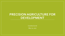 Precision agriculture for Development