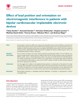 Effect of lead position and orientation on electromagnetic