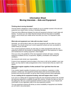 Moving Interstate - Aids and Equipment