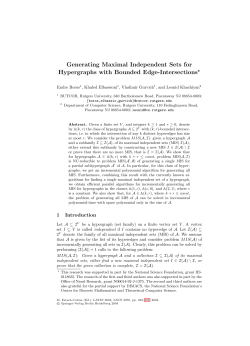 Generating Maximal Independent Sets for Hypergraphs with