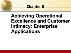 Achieving Operational Excellence and Customer Intimacy