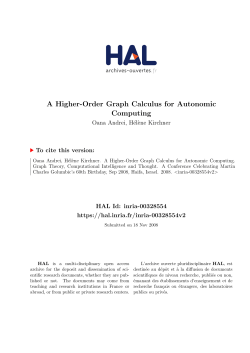 A Higher-Order Graph Calculus for Autonomic Computing