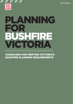 guidelines for meeting victoria`s bushfire planning requirements