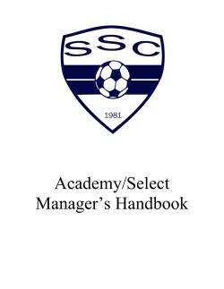 Academy/Select Manager`s Handbook
