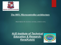 The 8051 Microcontroller architecture