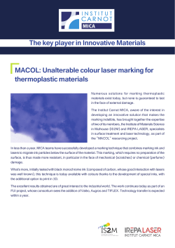 The key player in Innovative Materials MACOL: Unalterable colour