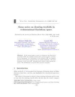 Some notes on drawing twofolds in 4