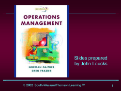 Operations Strategy