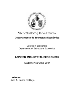 APPLIED INDUSTRIAL ECONOMICS