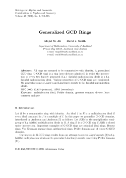 Generalized GCD Rings