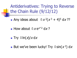 The Fundamental Theorem of Calculus (4/25/08)