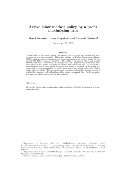 Active labor market policy by a profit maximizing firm