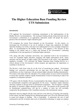 The Higher Education Base Funding Review