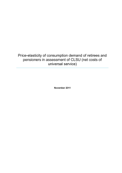 Price-elasticity of consumption demand of retirees and