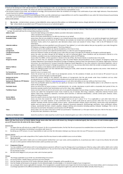 Terms and Conditions