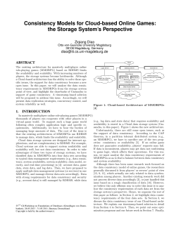 Consistency Models for Cloud-based Online Games