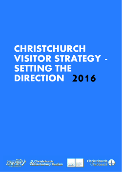 christchurch visitor strategy - setting the