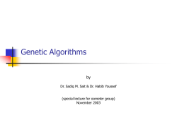 Genetic Algorithms - KFUPM Faculty List