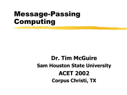 Cluster Computing - Sam Houston State University
