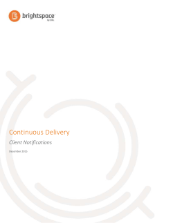 Continuous Delivery - Brightspace Community