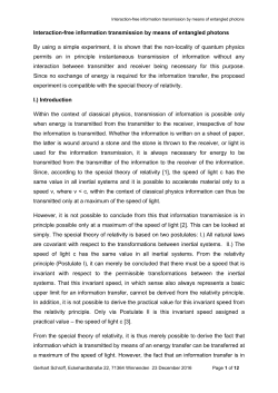 Interaction-free information transmission by means of entangled