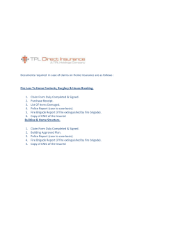 Documents required in case of claims on Home Insurance are as