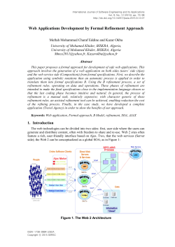Web Applications Development by Formal Refinement Approach