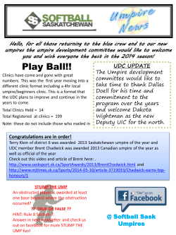 Play Ball!! - Softball Saskatchewan