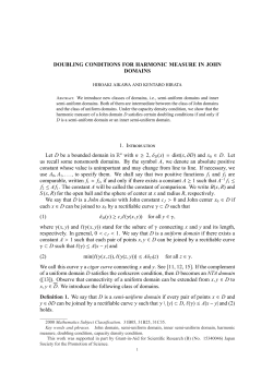 DOUBLING CONDITIONS FOR HARMONIC MEASURE IN JOHN