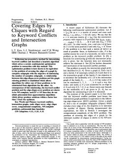 Covering Edges by Cliques with Regard to Keyword Conflicts and