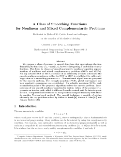 A Class of Smoothing Functions for Nonlinear and Mixed