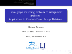 From graph matching problem to Assignment problem : Application