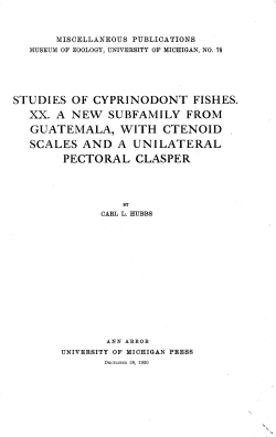 studies of cyprinodont fishes. xx. a new subfamily from guatemala