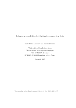 Inferring a possibility distribution from empirical - Heudiasyc