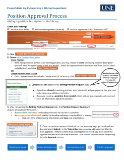 Position Approval Process