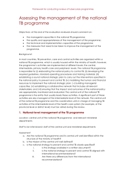 Assessing the management of the national TB programme doc, 477kb