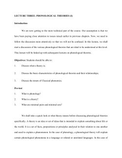 ENG 302 LECTURE THREE