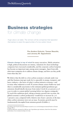 Business strategies for climate change