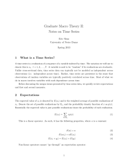 Graduate Macro Theory II: Notes on Time Series