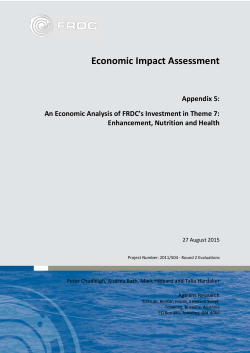 Appendix 5: An Economic Analysis of FRDC`s Investment in Theme 7
