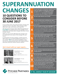 10 QUESTIONS TO CONSIDER BEFORE 30 JUNE 2017 1 2 3 4 5 6