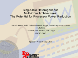 Single-ISA Heterogeneous Multi-Core Architectures: The Potential