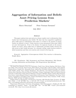 Aggregation of Information and Beliefs: Asset Pricing Lessons from