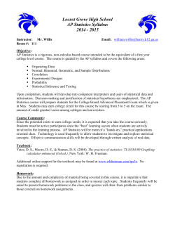 Advanced Placement Statistics