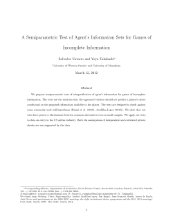 A Semiparametric Test of Agent`s Information Sets for